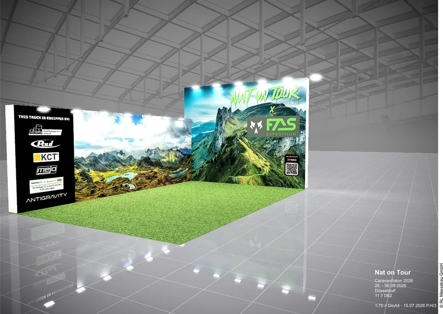 Planungsbeispiele Nat on Tour auf der Caravan Salon Düsseldorf 2026